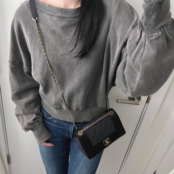 Chanel Mademoiselle Classic Quilted Satin Grosgrain Small Crossbody Flap Bag - Picture 3 of 16